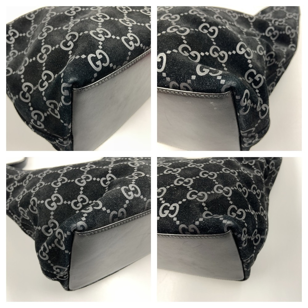 Gucci GG black suede hobo shoulder bag - Picture 6 of 9